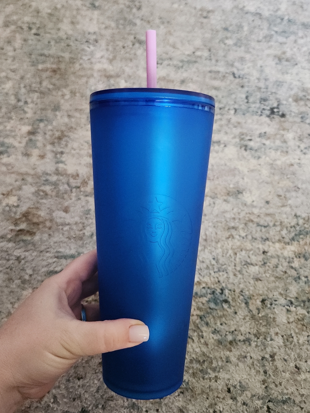 Starbucks Spring 2023 Blueberry Cobalt Soft Touch Venti Tumbler 24oz
